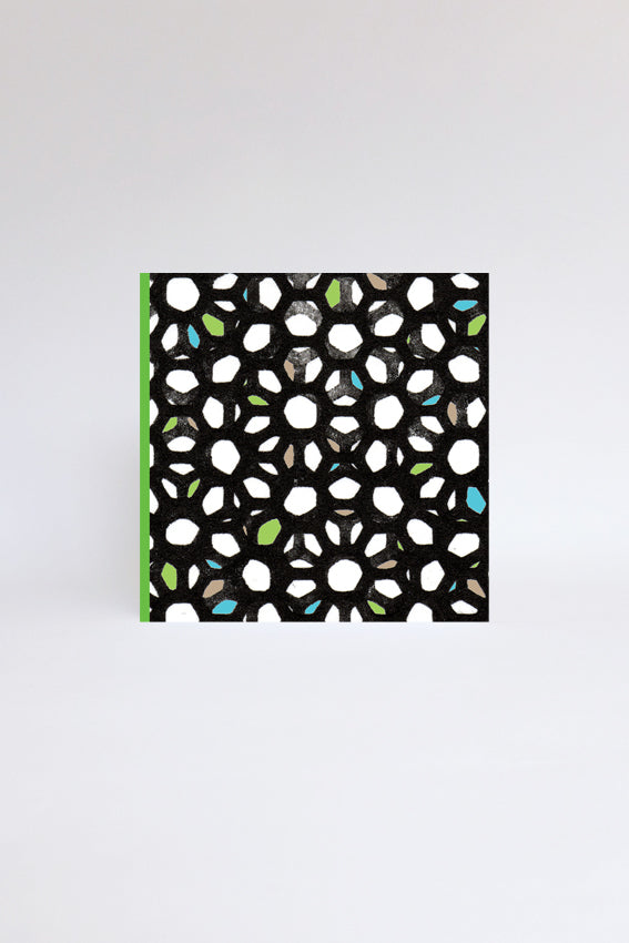 Green, black, pattern, geometric, greetings card