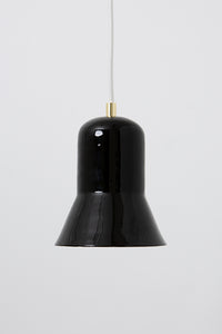Pendant light, porcelain lamp, bell shape, black