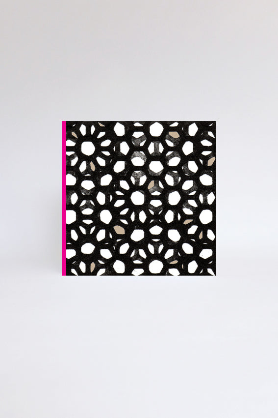 Pink, black, pattern, geometric, greetings card
